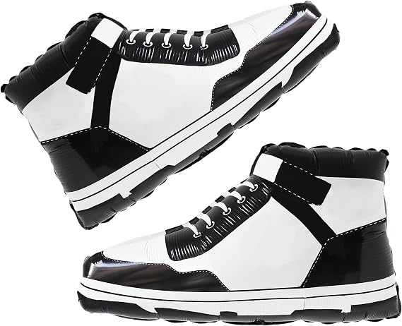 2pcs Retro Basketball Shoes Balloons Sneaker Balloons Decorations Sports Birthday Party Decorations Shoe Theme Party Sneaker Ball Decorations Boys Men Basketball Baby Shower Party Decor