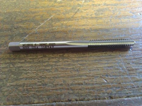 33728 Straight Flute Hand Taps, High-Speed Steel, Bright Finish, Plug Type, H3 Pitch Diameter, 3 Flutes, #6-32 Size