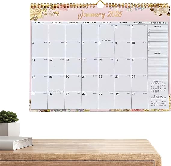 2026-2027 Wall Calendar 14.5 X 11.8 Inch Planner Chart