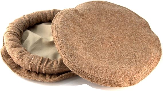100% Original Wool Chitrali Cap Pakol Hat Peshawari Handmade Medium Brown