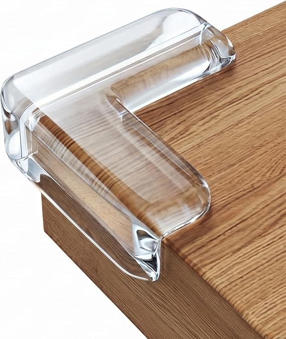 Extra Large & Ultra-Safe Baby Corner Protector Guards - 16-Piece Transparent Table Corner Protectors for Furniture, Super Strong Adhesive, Easy to Install Child Safety Set (Transparent, L-Shaped)