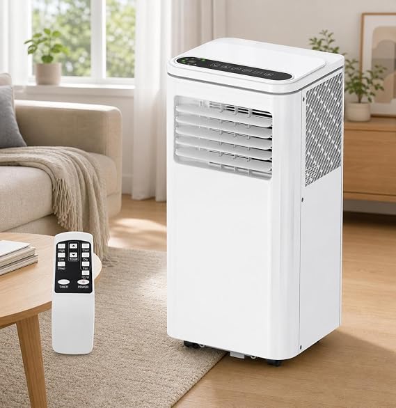 Portable Air Conditioners 10,000 BTU - Cools 450 Sq.Ft Rooms, 3-in-1 AC with Dehumidifier, Timer & Remote, Includes Window Kit