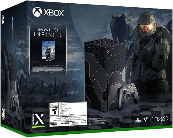 Microsoft 1TB Xbox Series X Halo Infinite Limited Edition Bundle - Backward Compatible with Thousands of Games, 16GB GDDR6 Memory, 4K UHD Blu-Ray, Up to 8K HDR