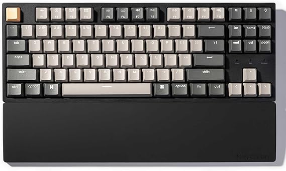 Ergonomic Silicone Wrist Rest for Keychron K8 / K8 Pro / K8 Max / K8 HE/ C1 / C1 Pro / L4, 14.09" Honeycomb Non-Slip Palm Rest, 80% TKL Mechanical Keyboards Support with Typing Pain Relief