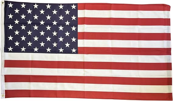 USA Flag 5ft x 3ft | Outdoor Heavy 110d Polyester | 5x3 United States of America Heavy Duty Strong Flag for Garden Flagpole with 2 metal eyelets