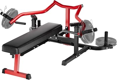 Chest Press Machine, 1250LBS Multi-Functional Adjustable Bench Press Machine with Independent Converging Arms, Flat Incline Bench for Chest, Shoulder, AB Workouts Home Gym Equipment