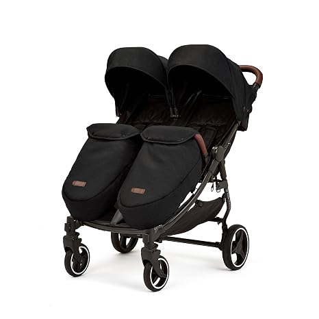 Ickle Bubba Venus Max Double Pushchair - Black/Tan