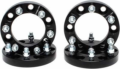APL 4pcs 6x5.56x139.7 Wheel Spacers Adapters M14x1.5 Studs 108mm Hub Bore Black 1 Thickness 6 Lugs Studs for Chevy Suburban Silverado Tahoe GMC Yukon Sierra 1500 Cadillac Escalade