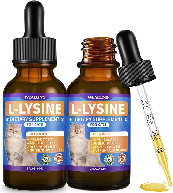 L-lysine Supplement for Cats, Immune Support for Cats, Chicken Flavor 2PCS