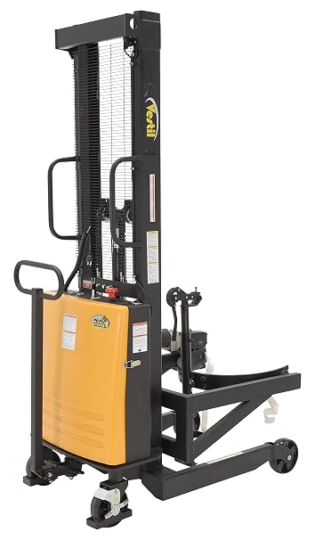Vestil Drum-LRT-DC-II Steel DC Powered Drum Lifter/Rotator/Transport 61 in. x 36-1/4 in. x 88 in. 550 Lb. Capacity Black/Yellow