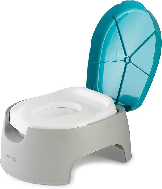 Summer Infant Summer 3-in-1 Train with Me Potty Seat Topper and Stepstool for Toddler Training and Beyond Easy to Empty and Clean Space Saving