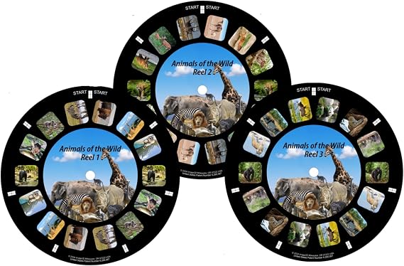 Animals of The Wild, Viewfinder reels with 3D Images (Set of 3 Reels) 21-3D Images Compatible with Classic Viewmaster and Image3D Viewers