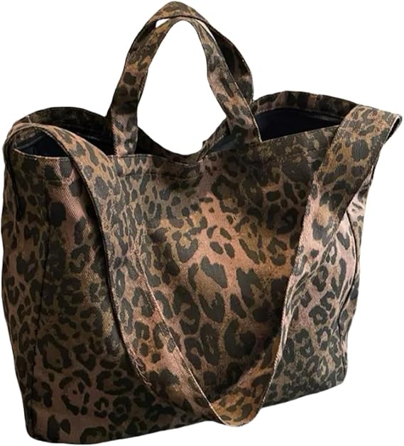 Leopard Print Hobo Bag - Large Capacity Slouch Tote for Women, Lightweight & Durable, Perfect for Work/Travel, Stylish Shoulder Bag for Daily Use