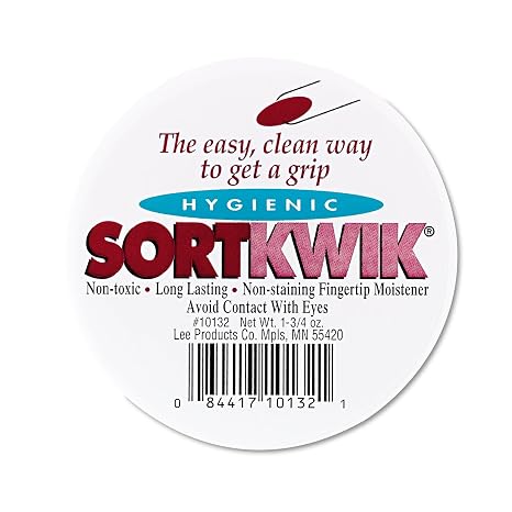 Lee SortkwikTM Hygienic Fingertip Moistener, 1.75 Oz, Pink, Pack Of 2