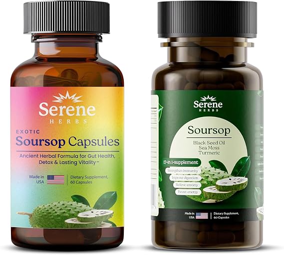 Serene Herbs Cellular Detox Duo Soursop Capsules + 17-1 Capsules