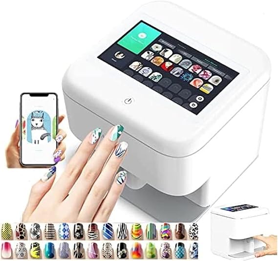 3D Nail Printer Machine,Multi-function Nail Art Printer Machine,Tabletop Nail Art Printing Machine for Nail Salon/Nail Lovers