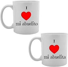 Taza En Espanol Para Yo Amo Mi Abuelito/Abuelita Inspirational Personalized Chocolate Coffee Tea Mug (2 White)