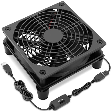 USB 120mm Computer Cooling Fan 5v 3 Speed Controller | Electronics Cooling Pad for Router Xbox PlayStation Receiver DVR T-Mobile 5G Home Internet Gateway Modem Mini PC