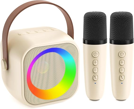 Karaoke Machine Kids 2 Microphones, Gifts for Girls Toys Age 3-15