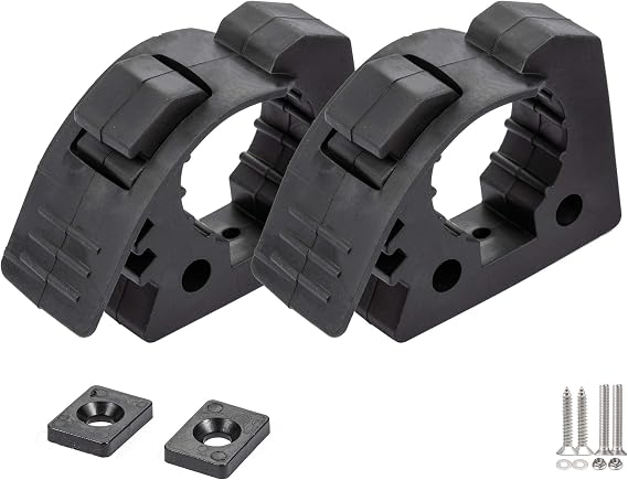 SINOKING Shovel Mount Rubber Clamp for Securing Equipment from 1-1/4" to 1-3/8" in diameter for Home, Garage, Boat, RV, ATV & Off-Road