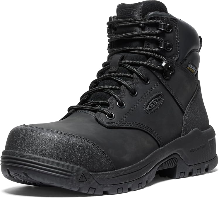 KEEN Utility Men's Evanston 6" Composite Toe Waterproof Leather Durable Construction Work Boots