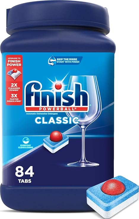 Finish Powerball Dishwasher Pods, Wrapper Free Dish Detergent, 84ct