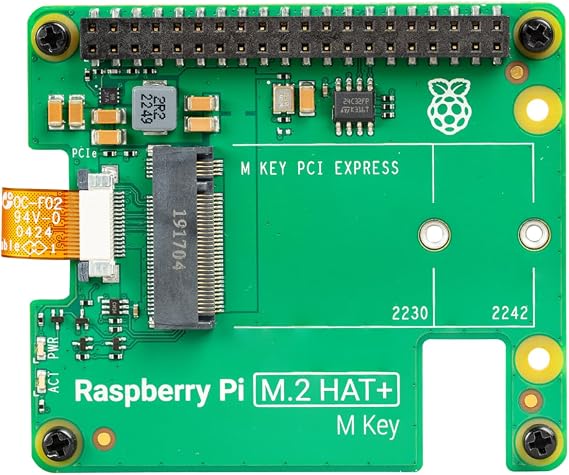 PCIe M.2 HAT Raspberry Pi 5 için, M-Key