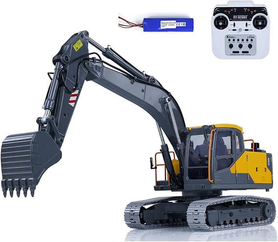 Double E 1:14 RC Excavator Model for E010 EC160E Full Alloy Metal RC Engineering Digger Vehicle Motor ESC Servo Light
