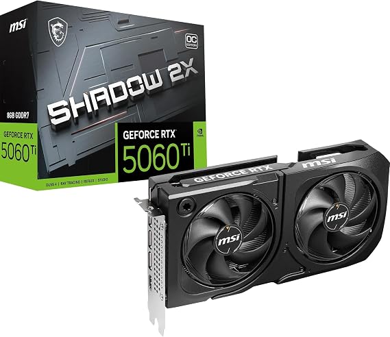 Msi Vga Geforce Rtx 5060 Ti 8g Shadow 2x Oc Rtx5060ti 8gb Gddr7 128b Dx12 Pcie 5.0 X16 (3xdp 1xhdmi)