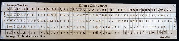 Creative Crafthouse Enigma Slide Cipher, Vigenere Code Maker, Made in USA