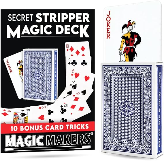 Secret Stripper Magic Deck Trick with 10 Bonus Card Tricks