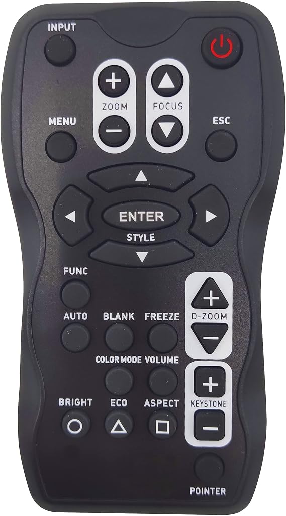YT-100 Projector Remote Control Replacement | [INTECHING Make] For use with Casio XJ-A130, XJ-A135, XJ-A140, XJ-A145, XJ-A150, XJ-A155, XJ-A230, XJ-A235, XJ-A240, XJ-A245,