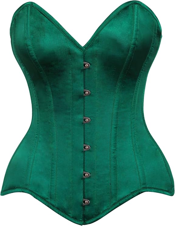 Daisy Corsets Satin Overbust Corset Top for Women. Lingerie, Bustier, and Plus Size. Steel Boned Cincher - Busk and Lacing