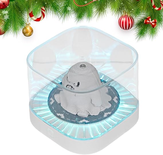 2026 Desktop Calendar - 3D Ghost Calendar Art Paper Sculpture With LED Light | Schedule Planning Supplies for Table Shelf Bedroom Dormitory School