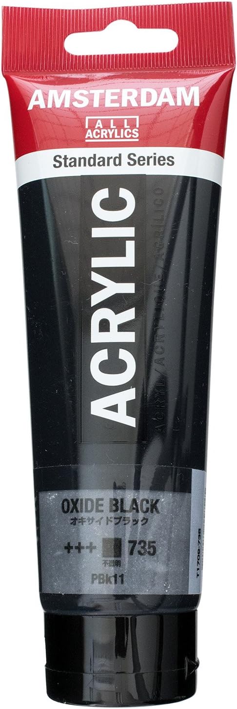 Talens Japan T1709-735 T1709-735 465072 Acrylic Paint, Amsterdam Acrylic Color, Oxide Black, 4.2 fl oz (120 ml)