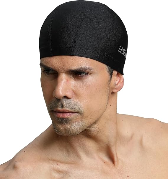 Swim Cap Nylon High Elasticity Swimming Hat for Men and Women Shorts Hair Comfprtable Breathable