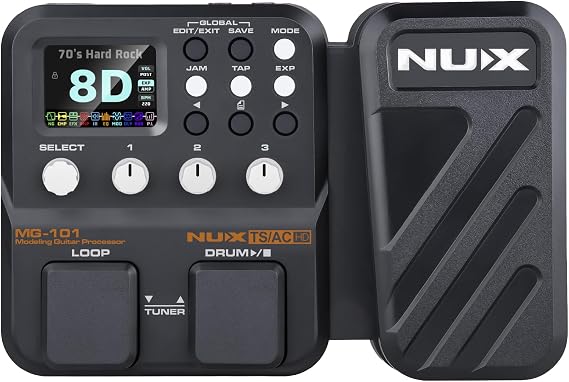 NU-X | MG-101 Multi-Effect Pedal: The Ultimate Tone Solution for Guitarists | Full Suite of Amplifier Tones and a Vast Array of Guitar and Bass Effects