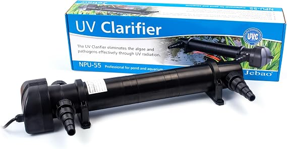 Jebao NPU 55W UV-C Pond Clarifier, Up to 8,800 Gallons