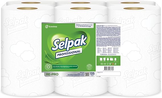 Selpak Professional Re-Pro Sensörlü Dispenser Havlu 6 Rulo 21cm x 135 m