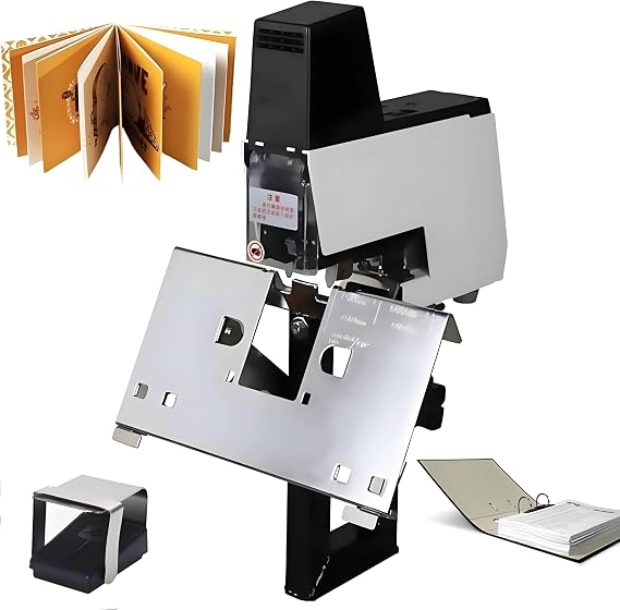 Electric Saddle Stapler,with Pedal,Adjustable 9 Intensity Levels,Efficient,for Office Binding Tasks
