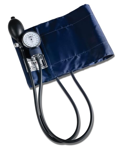 Graham-Field Manual Blood Pressure Monitor Adult XL Size, Blue BP Cuff with Aneroid Gauge and Carry Case