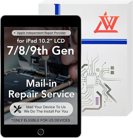 LW Mail-in Repair Service Original OEM Screen Replacement for iPad 7/8/9th