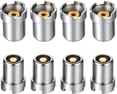 8 Pcs 510 Stainless Steel Thread Screw Converter, Connector Accessories for Connecting Soldering Irons for Circuit Board Repair