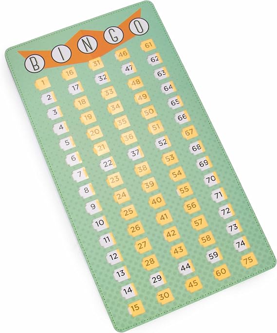 Jumbo Bingo Shutter Master Board - Giant Calling Card with Sliding Windows - Large Cardboard Number Chart - Reusable Set Supplies for Game Night, Schools, Rec Centers, Senior Homes, Charity Events