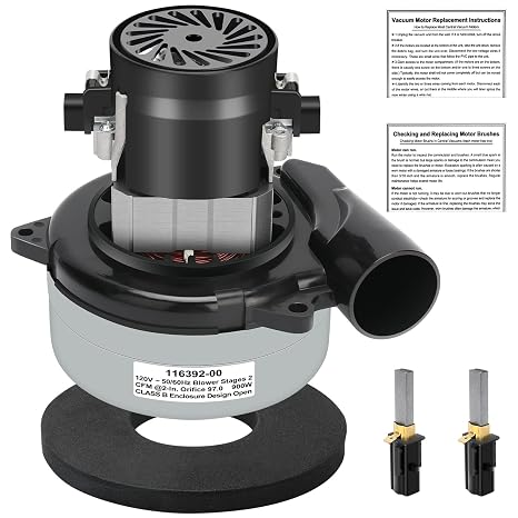 116392-00 116392-01 Vacuum Motor Replacement 5.7 Inch Blower Motor Assembly