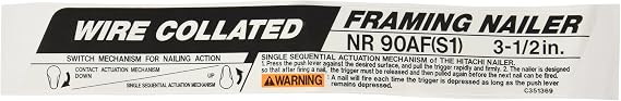 Hitachi 888791 LABEL NR90AFS1 Replacement Part