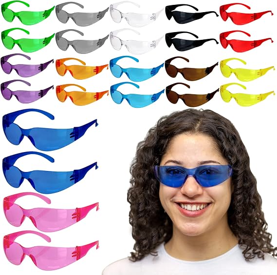SAFE HANDLER Hyline Anti-Fog Color Safety Glasses Variety Pack, Impact Resistant, Polycarbonate, Anti-Scratch, ANSI Z87.1
