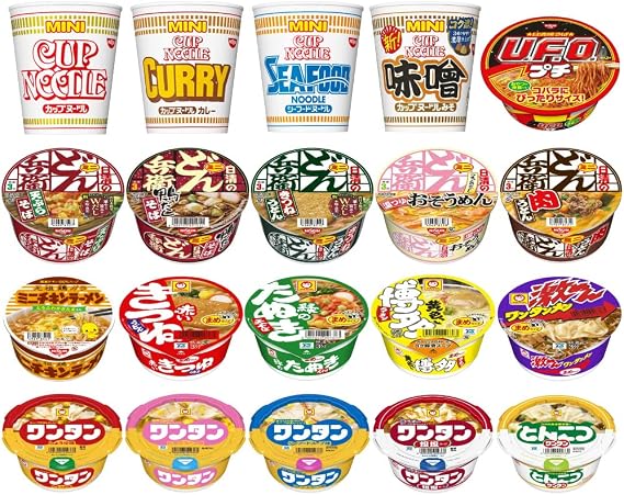 Cup Ramen Mini Cup Noodles, Assorted, 18 Types, PSJ Variety Box Nisshin Cup Noodles, 4 Types, Donbei, 5 Types, Kitchen Ramen, UFO / Maru-chan, 4 Types, Wantang, Random Set, Large Capacity, Nissin, Toyo Suisan, Disaster Prevention, Preserved Food