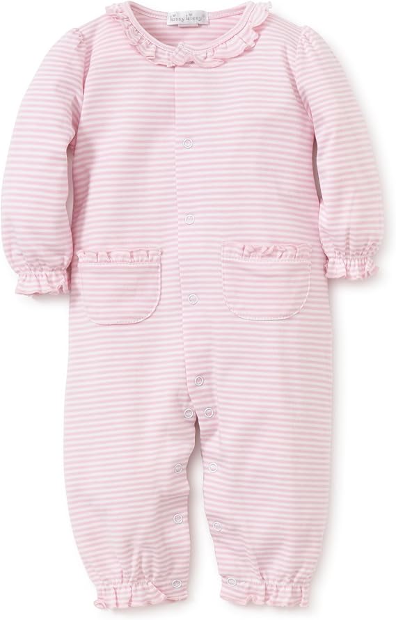 kissy kissy Baby Girls Simple Stripes Playsuit Footie, Newborn to 24 Months