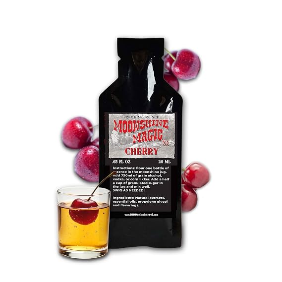 Cherry Moonshine Essence Flavoring, Alcohol Flavoring Drops, 20ml Packet
